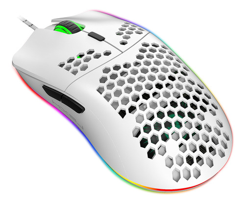 Mouse Gamer Computadora Ergonomico Rgb 6400dpi Cable Láser