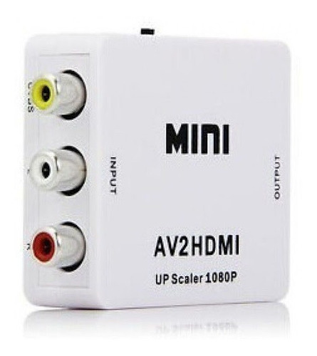 Mini Adaptador Conversor Entrada Av2 Rca Saída Hdmi Av2hdmi