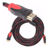 Cable Hdmi 5 Metros Mallado V1.4 Full Hd 3d Ps4 Smart Tv Pc