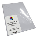 Papel Ilustracion A4 Satinado Mate 115 Grs 100 Hs Laser