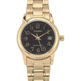 Relógio Feminino Casio Ltp-v002g 1bu Dourado Analógico