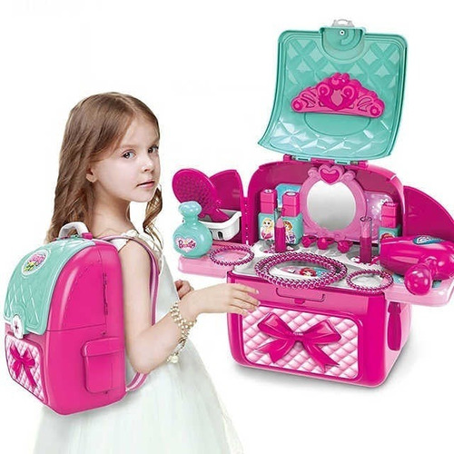 Set De Maquillaje De Juguete Para Niña Morral Con Accesorios