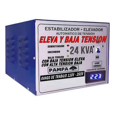 Elevador Automático De Tensión 24 Kva 110v-265v Eleva Y Baja Azul | Envío gratis