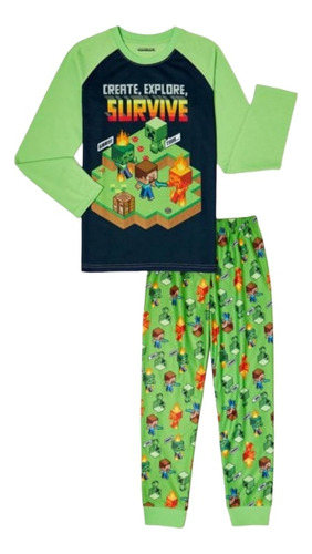 Pijama De Minecraft Para Niño 