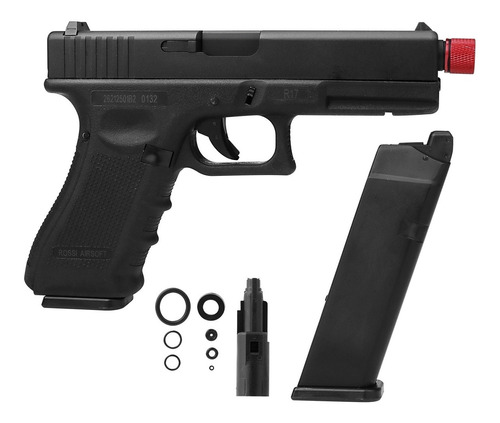 Arma Airsoft Pistola Rossi Glock R17 Gbb E Co2 6mm Com Trava