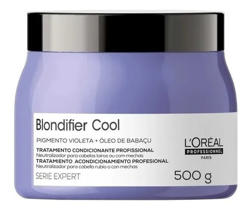 Loreal Blondifier Cool Matizador Cabelos Loiros Máscara 500g