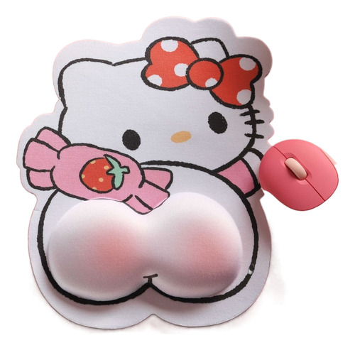 Alfombrilla De Ratón Hello Kitty Con Soporte Para Muñeca Y J