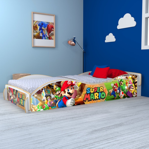 Cama Infantil Super Mario Bros 1 Plaza Niña Chicos 