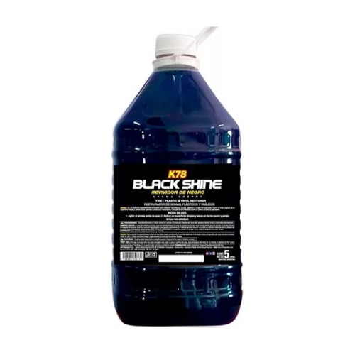 K78 Black Shine - Revividor De Negro Gomas Y Plasticos 5 L