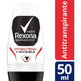Desodorante Rexona Roll On Antibacterial + Invisible 50ml