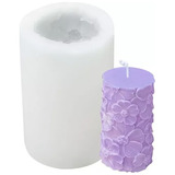 Molde Silicona Cilindro Flores Para Velas, Aromaterapia, Et