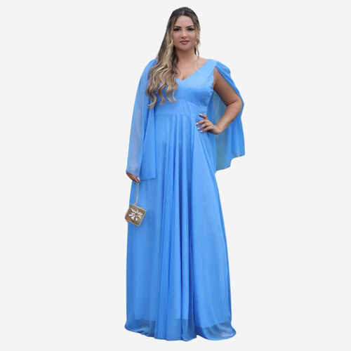 Rg Vestido Madrinha Manga Capa P Ao Plus Size  Mãe Noivo 