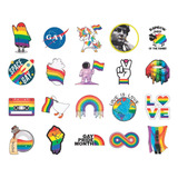 Adesivos Lgbt Arco Íris Amor Orgulho Gay Parada Pride 