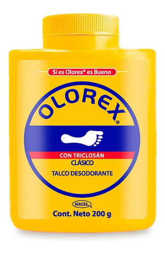 Talco Para Pies Olorex Clásico Desodorante 200g