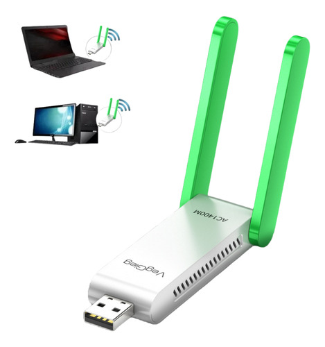 Adaptador Antena Wifi Placa Wireless Usb Dual Band 1400m 5g