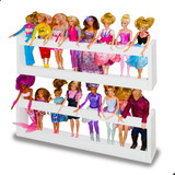 1 Prateleira Para Bonecas Barbie Tamanho Grande Com Proteção