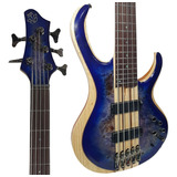 Bajo Ibanez De 5 Cuerdas, 845 Cbl, Azul Cerúleo, Ráfaga, Color Azul (btb 845 Cbl), Guía Para La Mano Derecha