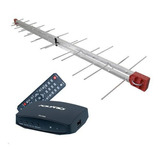 Antena 4k Log 34 Elementos Com Conversor Aquário Dtv 7000s