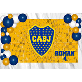 Banner Fondo Candy Bar Cumpleaños Futbol Boca Juniors 120x70