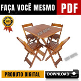 Projeto Mesa E Cadeira Dobrável De Bar Português  + Brindes