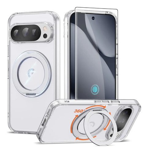 Funda Magnética 360 Soporte Para Google Pixel 10 \u002F 10 Pro Xl + 2 Micas De Pantalla | Meses sin interés