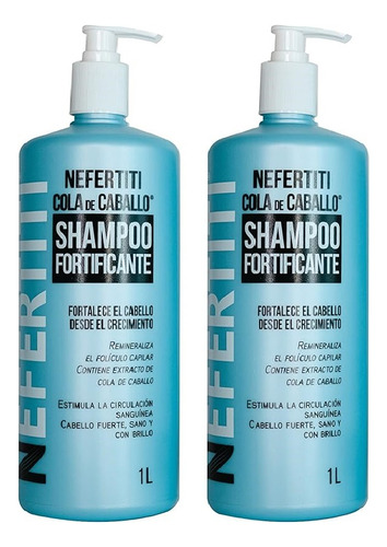 Shampoo Cola De Caballo | Crecimiento Nefertiti De 1 Lt 2pcs