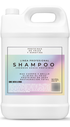 Shampoo Proteinas 5 Litros Uso Profesional