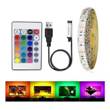 Kit Tira Luz Led Rgb 3m Tv Pc Control Remoto