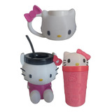 Combo Hello Kitty - Mate - Taza - Vaso Milkshake -3d 