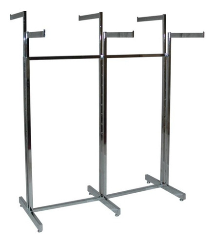 Rack Para Colgar Ropa 6 Brazos Cromado 1.70 Alto