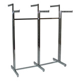 Rack Para Colgar Ropa 6 Brazos Cromado 1.70 Alto