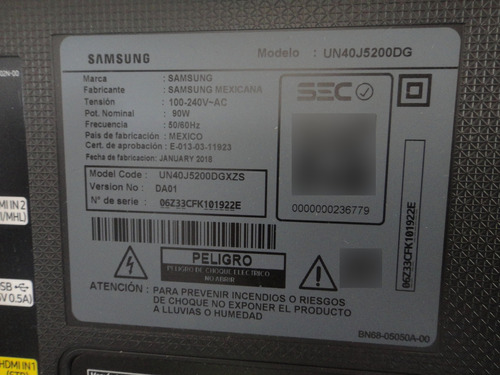 Samsung Modelo Un40j5200dg Para Repuesto