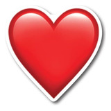 Calcomanía Magnética De Emoticono De Corazón Rojo, 5 Pulgada