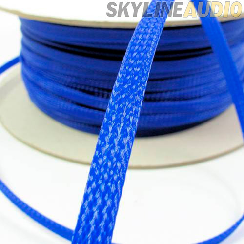 X10 - Nylon Malla Cubre Cable Piel De Serpiente Azul 5mm 3d