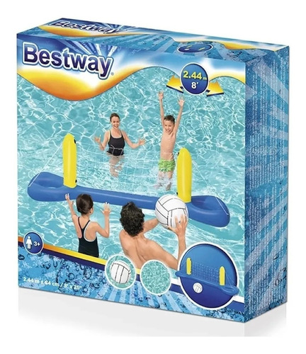 Set De Voley Inflable Flotante Con Red Y Pelota Bestway 