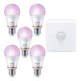 Lampara Led Color Rgbw Philips Smart 8w E27 X5 + Sensor Wiz