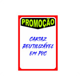 5 Cartaz Promoção Grande Reutilizável, Pvc Supermercado R 28