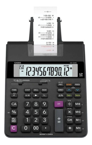 Calculadora Com Bobina 2 Cores Impressão Hr-150rc Preta