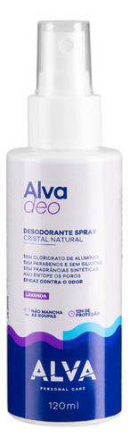 Desodorante Natural Vegano Spray  Cristal Lavanda Alva 100ml