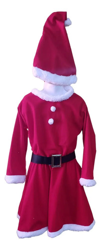 Disfraz De Santa Claus Infantil Clásico Niña Y Niño