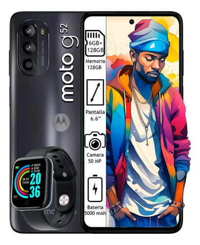 Celular Motorola Moto G52 Dual Sim 128gb 6gb Ram + Kit