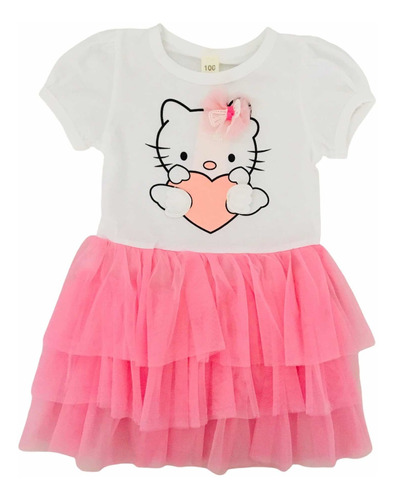 Vestido Importado Hello Kitty Para Niñas