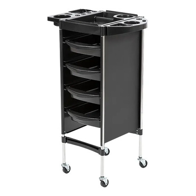 Carrito Auxiliar Multiusos Organizador Para Esteticas Color Negro