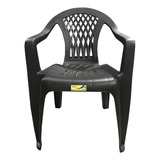 Sillon Plastico Reforzado Antideslizante Mica Negro