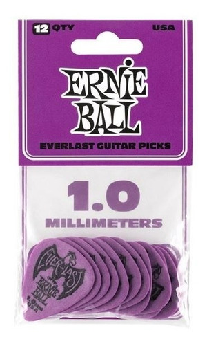 Ernie Ball 9193 Pack Puas Plumillas Everlast 1 Mm 12 Puas