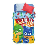 Acolchado De Pj Masks Heroes En Pijamas 1½ Plaza Envío Gtis!