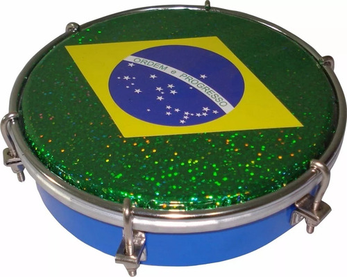 Tamborim Pele Holográfica Do Brasil Tamborim Tt-407 Torelli