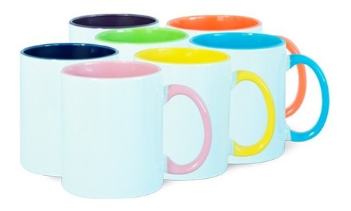 Taza 11 Oz. Sublimar Sublimación Fondo De Color Aa 24 Pz.