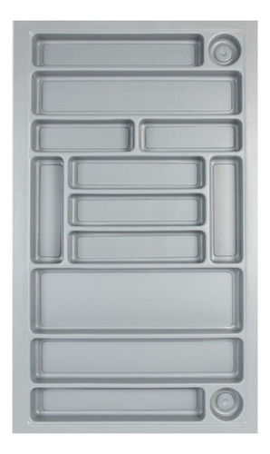 Organizador Cubiertero Cajon De Cocina Grande 82x48cm Gris