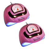 Kit 2 Cabines Sun Y01 Profissional 288w P Unhas De Gel Led U Cor Rosa